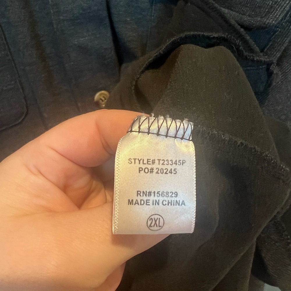 NWOT White Birch Charcoal Shacket - Picture 6 of 8